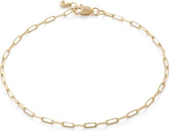 Monica Vinader 14K Gold Paper Clip Chain Bracelet in 14Kt Solid Gold at Nordstrom, Size Medium