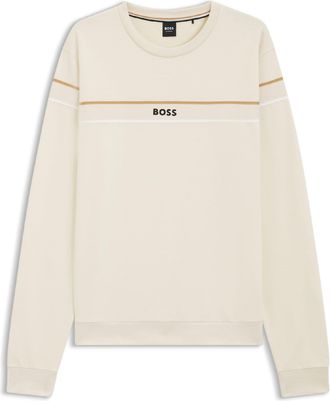 HUGO BOSS Mens Iconic Crewneck Sweatshirt in White Cotton - Size X-Large