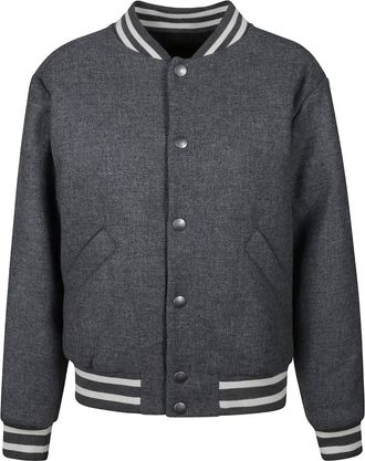 A.P.C. Alizee bomberjack met drukknoop en gestreepte afwerking - Grijs