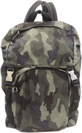 Prada Pre-owned Backpacks, female, Green, Size: ONE SIZE Pre-owned Vintage Backpack