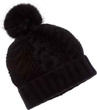 Sofiacashmere Sofiacashmere Chunky Cable Cashmere Hat