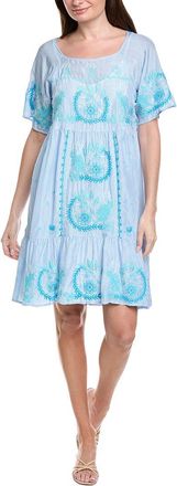 Johnny Was Raglan Tiered Silk Dress