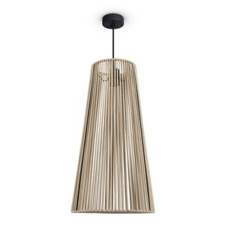 Paco Home Paco Home - L&aacute;mpara Colgante Led Sal&oacute;n L&aacute;mpara Colgante Comedor Vintage Mimbre Look Boho L&aacute;mpara Colgante, Schwarz 8 (de)