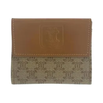 Celine Pre-owned Wallets, female, Beige, Size: ONE SIZE Pre-owned Macadam PVC Leather Coin Case