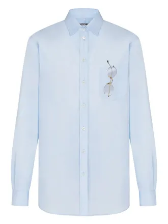 Moschino Light Blue Playful Eyeglasses Shirt