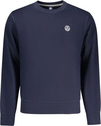 North Sails Sweatshirt met ronde hals - Heren - Sweatshirts - Blauw - M - Katoen - Hoodies & sweatvesten