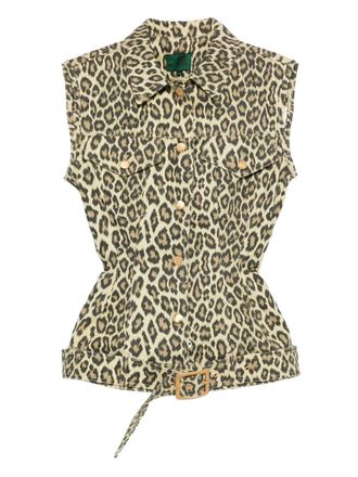 Jean Paul Gaultier 1989 bodywarmer met ceintuur - Beige
