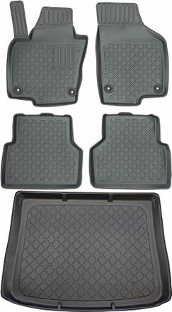 OEM Volkswagen Tiguan I Suv De 07.2007 A 04.2016 Set - Alfombrillas Para Coche + Alfombrilla Para Maletero