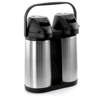 MegaChef Dual 2 Quart Stainless Steel Airpot, Hot Water Dispenser for Coffee and Tea in Silver at Nordstrom