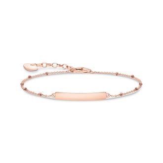 Thomas Sabo Thomas Sabo Armband klassisch Dots ros&eacute;gold mit Gravur ros&eacute;goldfarben A1975-415-40-L19V