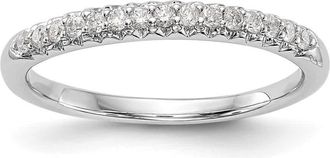 Diamond2Deal 14k White Gold Lab Grown Diamond Wedding Band Ring 0.16Ct Clarity- VS Color- G-H