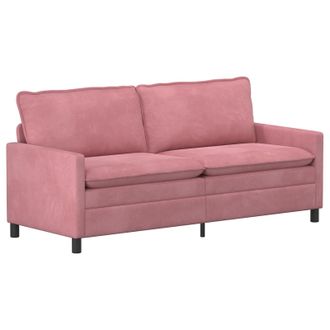 vidaXL Sof&aacute; Rosa 196 X 81 X 87,5 Cm Terciopelo Vidaxl