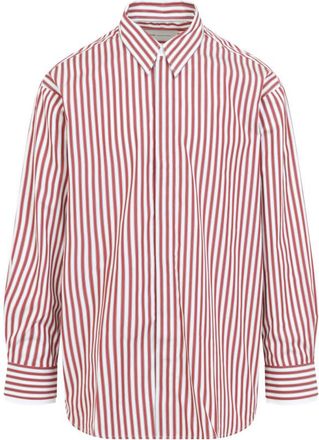 Ami Red Oversized Stripes Shirt