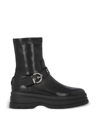 Pinko Logo-Strap Buckle-Fastening Boots
