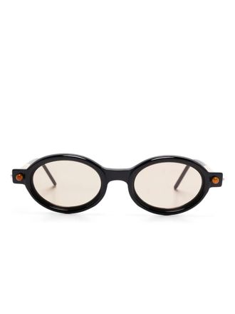 Kuboraum P6 round-frame sunglasses - unisex - Acetate - 50 - Black