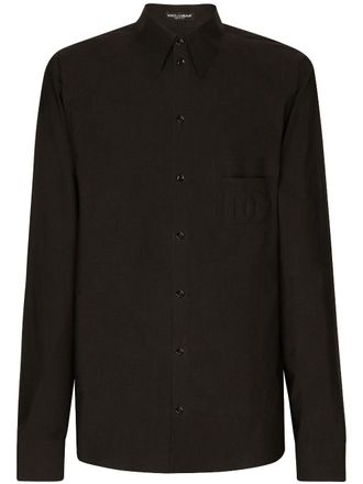 Dolce & Gabbana Camicia con motivo logo - Nero