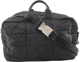 Prada Pre-owned Weekend Bags, unisex, Black, Size: ONE SIZE Pre-owned Tessuto Nylon 2way Boston Bag