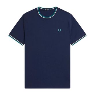 Fred Perry Hombre, Camisetas, Azul, Talla: M