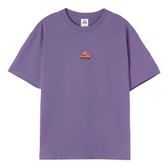Nike x ACG Solid Color Small Logo Round Neck Casual Short Sleeve Purple DQ1816-553
