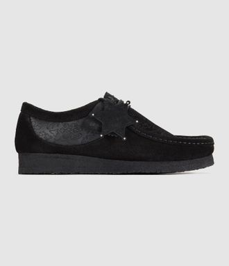 Clarks Mocassins Wallabee Black Embroidery, Collaboration Clarks X Andersson Bel