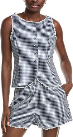 French Connection Lace Trim Poplin Vest