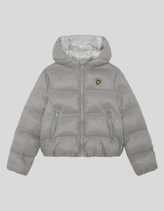 Lyle & Scott Lyle And Scott Mens Cropped Puffer Coat - Grey - Size: 15/16 y