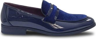 TruClothing Loafers Slip On Velvet Detailed Patent Formal Shoe