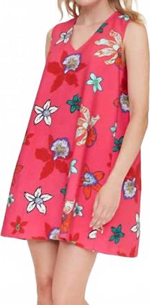 Compa&ntilde;&iacute;afant&aacute;stica Vanda Print Short Dress In Magenta