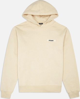 Jacquemus Mens Mens Beige Jacquemus Le Hoodie Gros Grain Sweatshirt - Cream - Size: 40