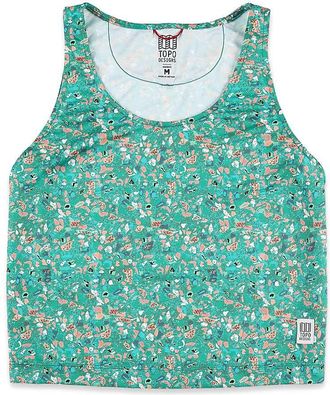 Topo Designs Womens River Tank - Small Turquoise Terrazzo