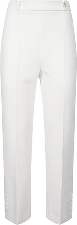 Elisabetta Franchi Straight Leg Tailored Polyester Straight Pants