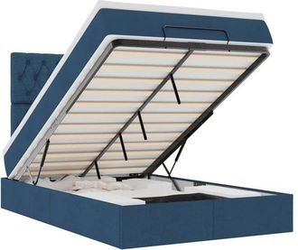 vidaXL Estructura De Cama Otomana Colch&oacute;n Tela Azul 120x190 Cm Vidaxl