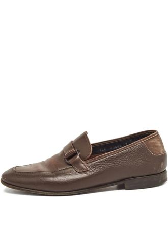 Ferragamo leather loafers - men - Leather/Leather/Rubber/Leather - 41 - Brown