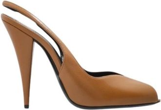 Saint Laurent Pumps Macadamia/Dark 2526 - Dames - Pumps - Bruin - 37 EU - Schoenen