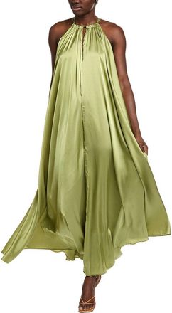 endless rose Halter Satin Bow Tie Maxi Dress