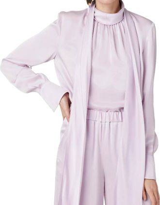 Toccin Veronica Bow Blouse In Lilac