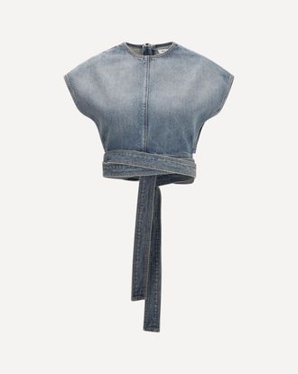 Alaia Denim belt Top Female 36