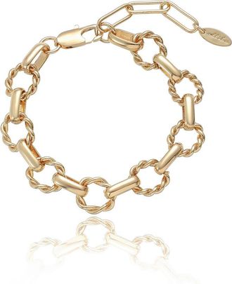 Ettika Twisted Oval Link Chain Bracelet in Gold at Nordstrom Rack