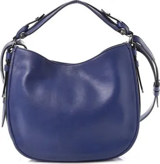 Givenchy Blue Leather Hobo Bag Size M