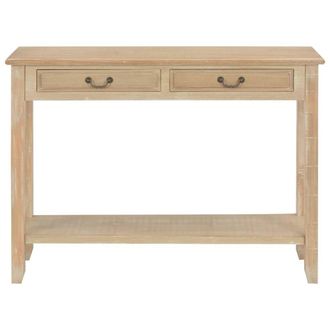 Berkfield Home Classic Console Table 110x35x80 cm Wood in Light Sand | Size: 110 x 35 x 80 cm