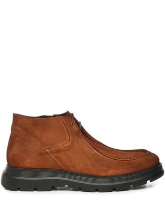 Giuliano Galiano suede lace-up boots - men - Calf Suede/Calf Leather/Rubber - 44 - Brown