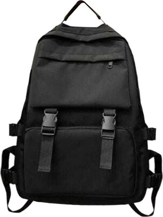 Generic Backpack for School Kids Lightweight Black College Backpack for Women Men Cute School Bag Teens Girls Boys High Students Casual Daypack (Black, One Si