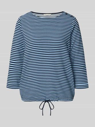 Tom Tailor Regular Fit 3/4-Shirt aus Bio-Baumwoll-Mix in Marine, Gr&ouml;&szlig;e XXL