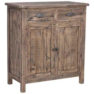 Wanderlust Deco Recibidor De Madera Marr&oacute;n 80x40x89h Cm