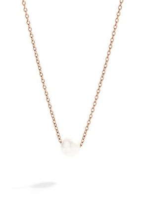 Mint & Lily Floating Pearl Necklace in Rose Gold-Tone at Nordstrom