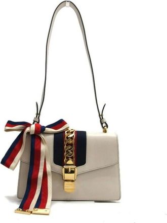 Gucci Pre-owned Shoulder Bags, female, White, Size: ONE SIZE Pre-owned Shoulder Bag with Strap