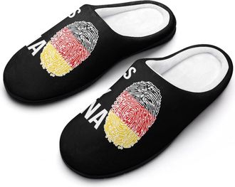 Generic Its In My DNA Germany Flag Mens Cozy Cotton Slippers with Memory Foam Lightweight Anti-skid House Shoes for Indoor Outdoor