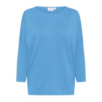 Saint Tropez R-Neck Pullover All Aboard Maglione - - Knitwear - Donna - Blu - S