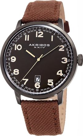 Akribos XXIV Quartz Brown Dial Mens Watch AK1025BKBR