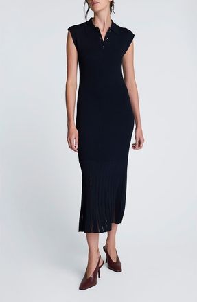 Kenneth Cole Collared Polo Sweater Dress in Dark Navy at Nordstrom, Size X-Small